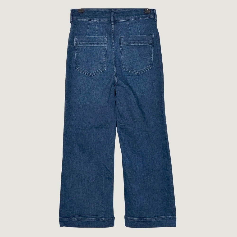 Pilcro Anthropologie The Skipper Wide Leg Jeans Indigo Blue High Rise Size 27 - Picture 3 of 7